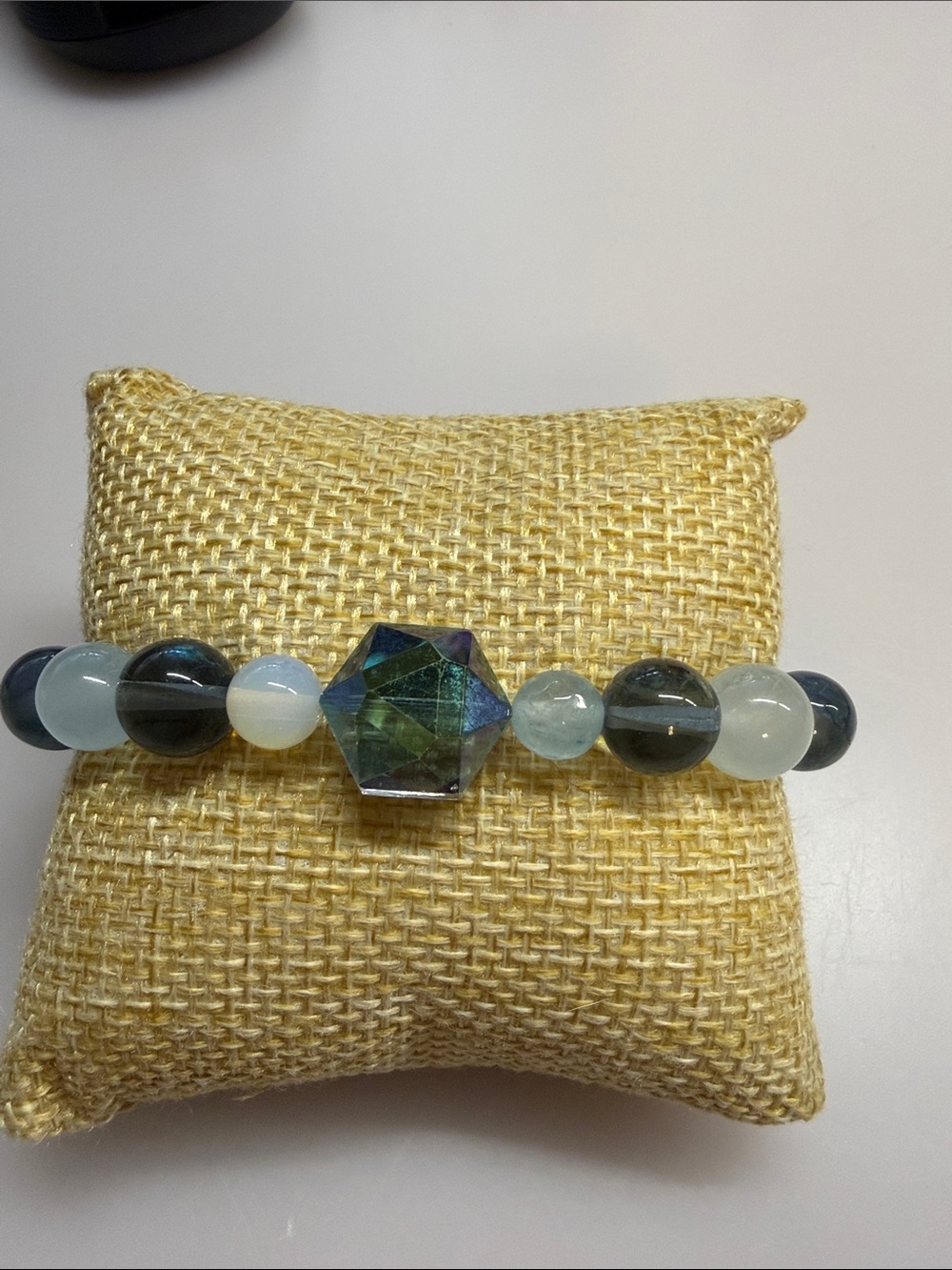 Greyish blue Bead Stretch Bracelet - Women Jewelry